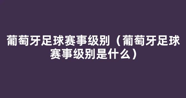 葡萄牙足球赛事级别（葡萄牙足球赛事级别是什么）