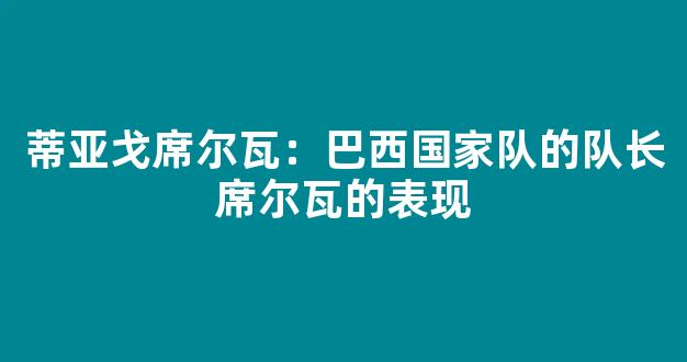 蒂亚戈席尔瓦：巴西国家队的队长席尔瓦的表现