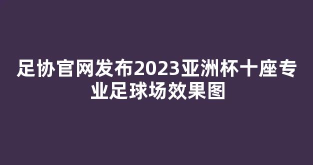 足协官网发布2023亚洲杯十座专业足球场效果图