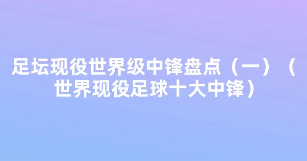 足坛现役世界级中锋盘点（一）（世界现役足球十大中锋）