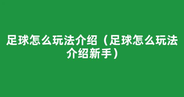 足球怎么玩法介绍（足球怎么玩法介绍新手）