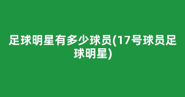 足球明星有多少球员(17号球员足球明星)