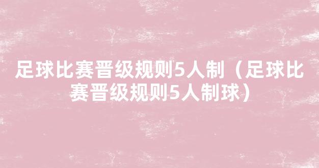 足球比赛晋级规则5人制（足球比赛晋级规则5人制球）