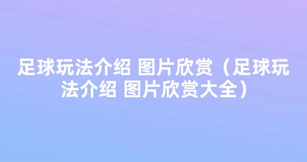 足球玩法介绍 图片欣赏（足球玩法介绍 图片欣赏大全）