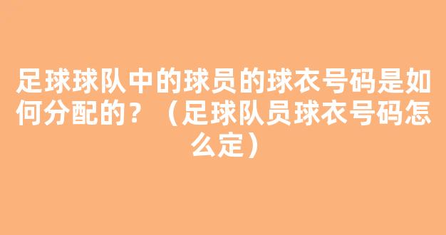 足球球队中的球员的球衣号码是如何分配的？（足球队员球衣号码怎么定）