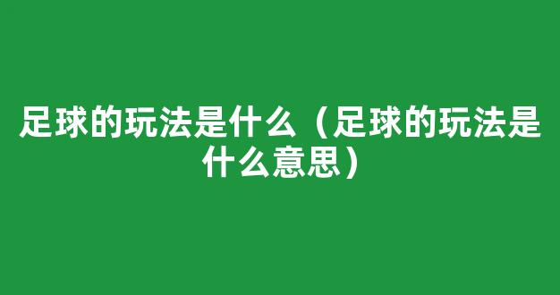 足球的玩法是什么（足球的玩法是什么意思）