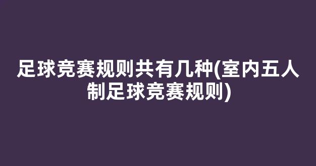 足球竞赛规则共有几种(室内五人制足球竞赛规则)