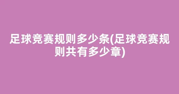 足球竞赛规则多少条(足球竞赛规则共有多少章)