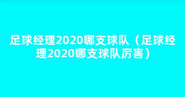 足球经理2020哪支球队（足球经理2020哪支球队厉害）