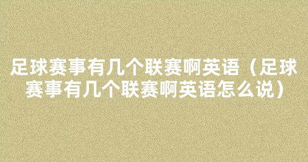 足球赛事有几个联赛啊英语（足球赛事有几个联赛啊英语怎么说）