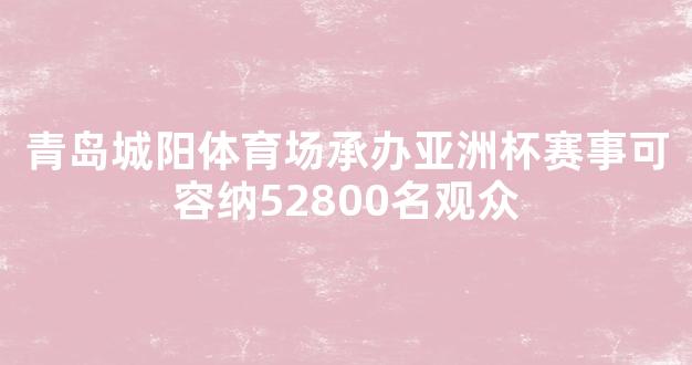 青岛城阳体育场承办亚洲杯赛事可容纳52800名观众