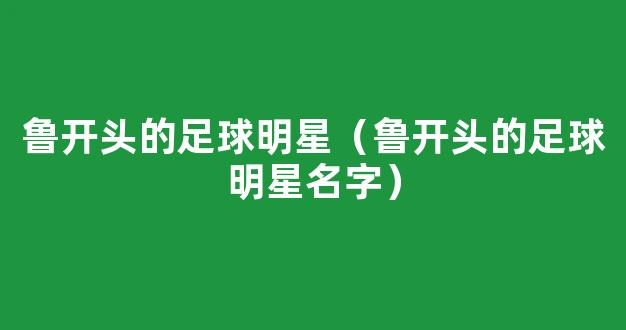 鲁开头的足球明星（鲁开头的足球明星名字）