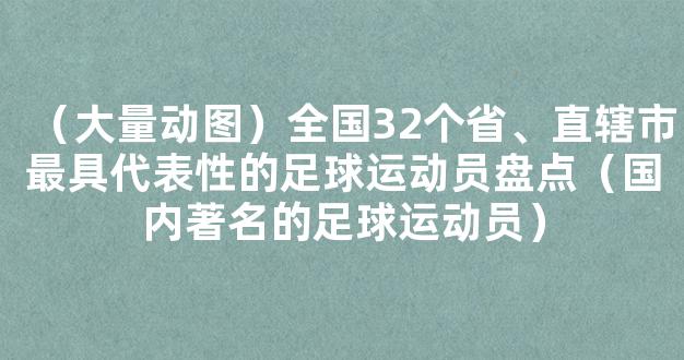 （大量动图）全国32个省、直辖市最具代表性的足球运动员盘点（国内著名的足球运动员）