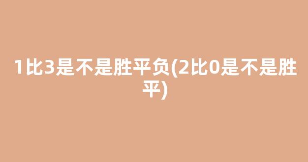 1比3是不是胜平负(2比0是不是胜平)