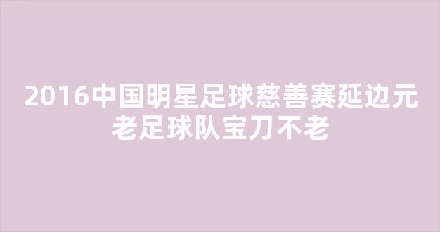 2016中国明星足球慈善赛延边元老足球队宝刀不老