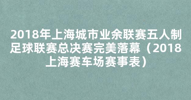 2018年上海城市业余联赛五人制足球联赛总决赛完美落幕（2018上海赛车场赛事表）