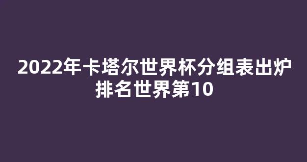 2022年卡塔尔世界杯分组表出炉排名世界第10