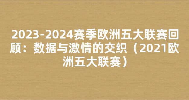 2023-2024赛季欧洲五大联赛回顾：数据与激情的交织（2021欧洲五大联赛）