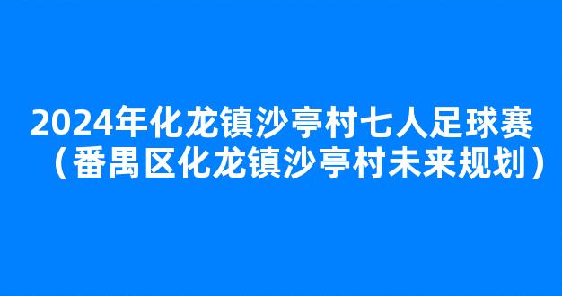 2024年化龙镇沙亭村七人足球赛（番禺区化龙镇沙亭村未来规划）