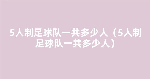 5人制足球队一共多少人（5人制足球队一共多少人）