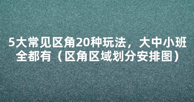 5大常见区角20种玩法，大中小班全都有（区角区域划分安排图）